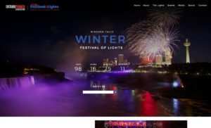 Winter festival of lights website design concept